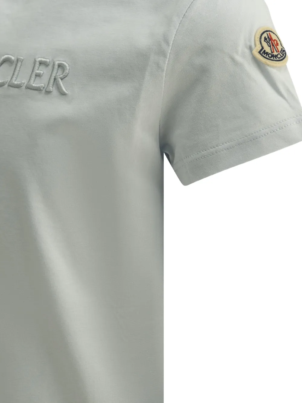 Moncler Enfant T-shirt met geborduurd logo Grijs
