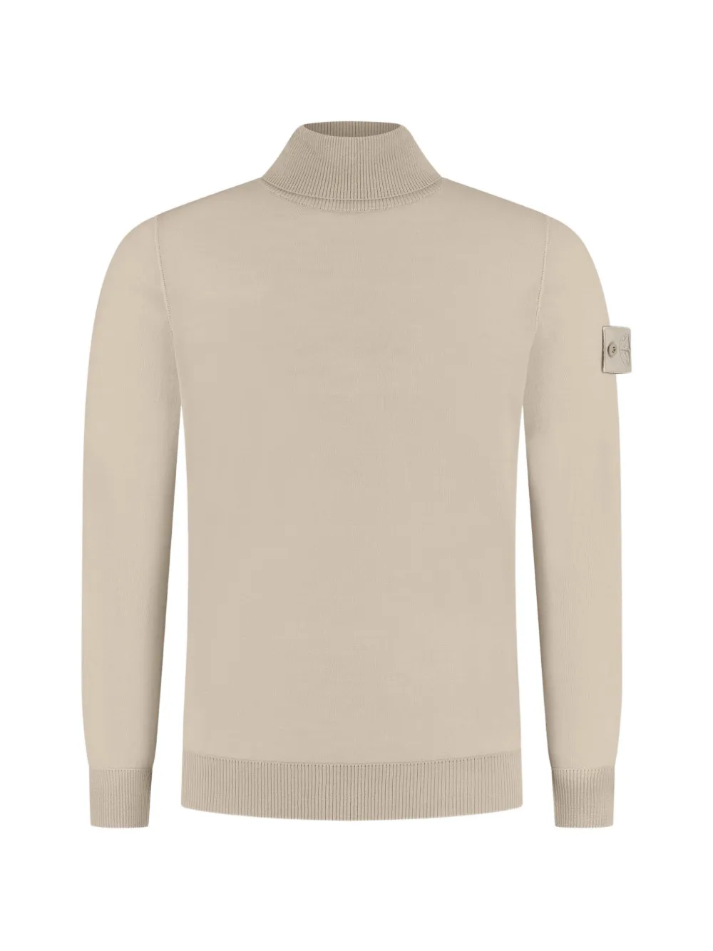 Stone Island logo-patch roll-neck sweater - Nude