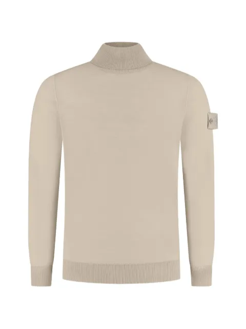 Stone Island logo-patch roll-neck sweater
