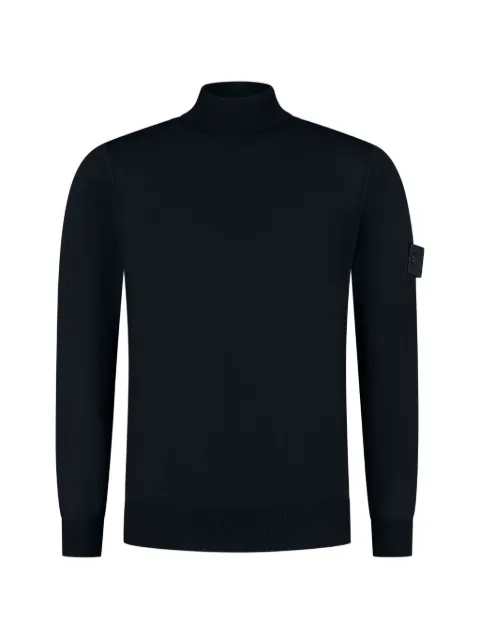 Stone Island logo-patch roll-neck sweater