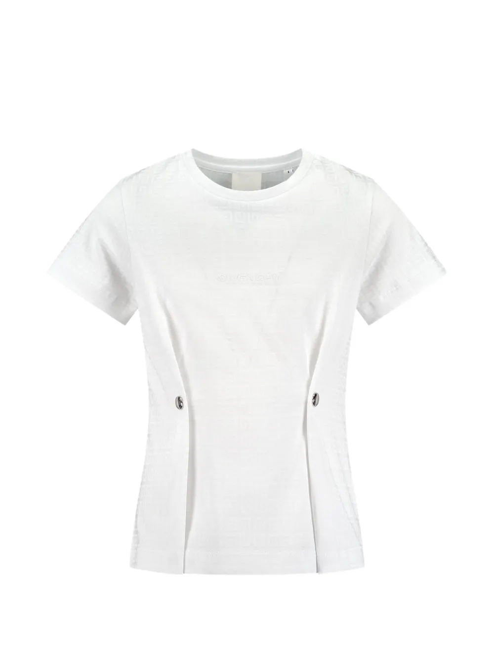 Givenchy Kids 4G-pattern button-detail T-shirt - Bianco