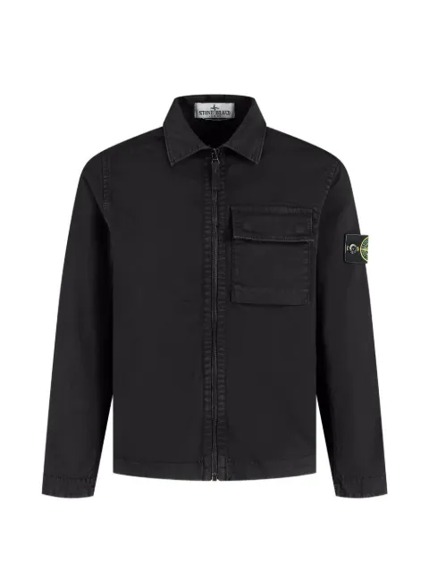 Stone Island Junior logo-patch zip-up jacket