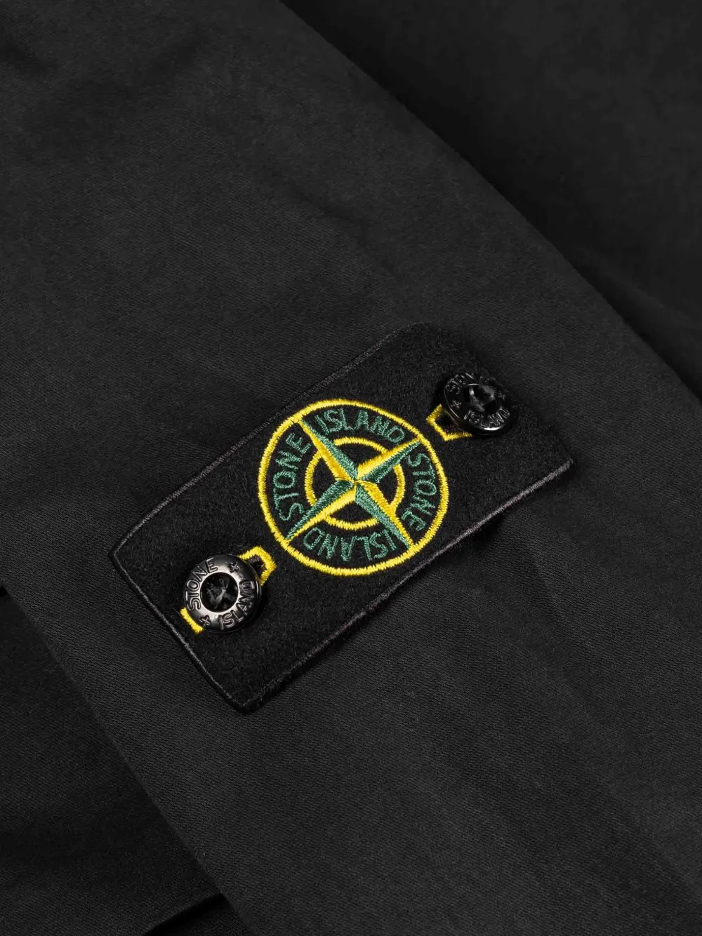 Stone Island Junior Jack met logopatch Zwart