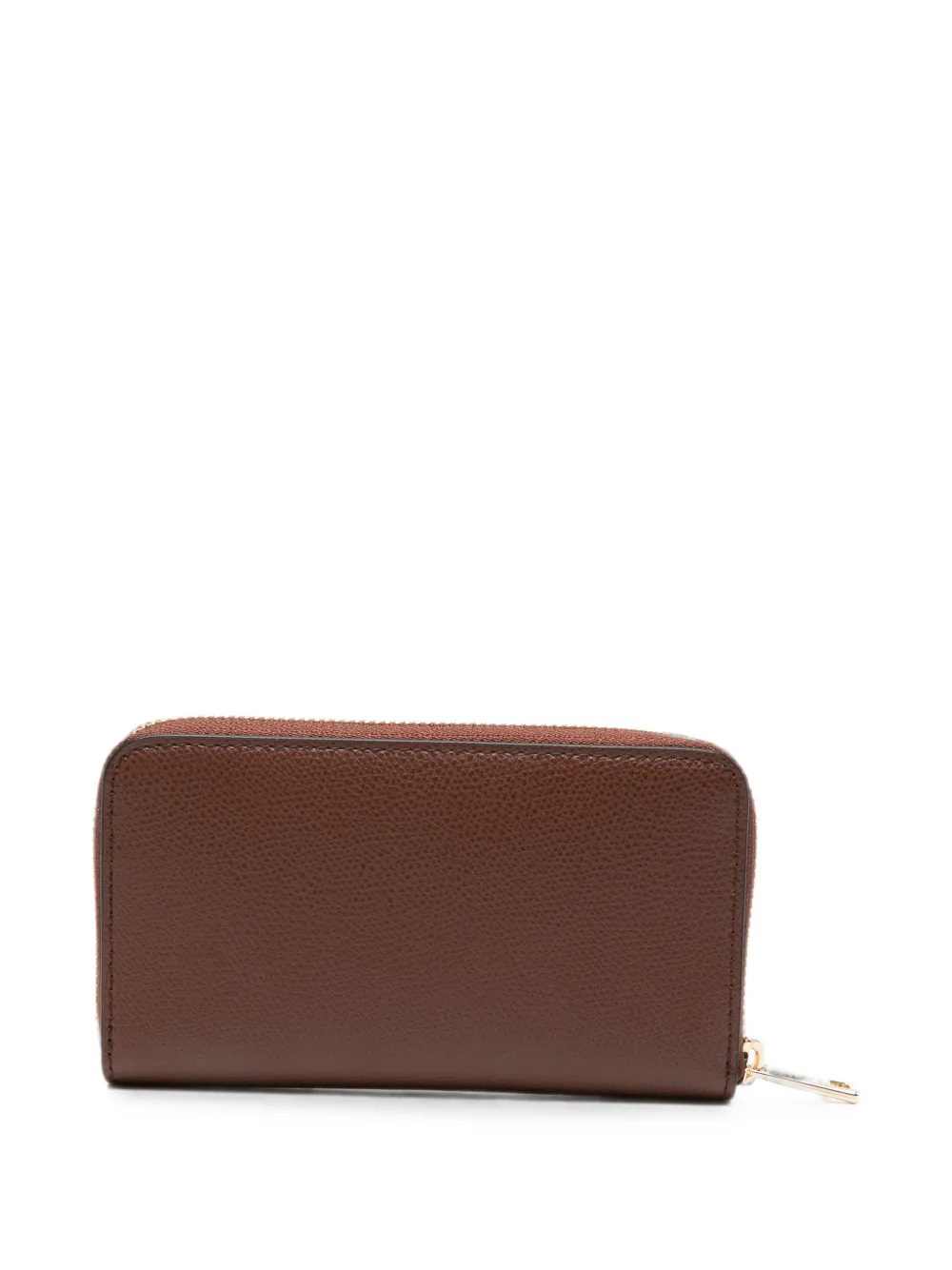 Furla Leren portemonnee met logoplakkaat Bruin