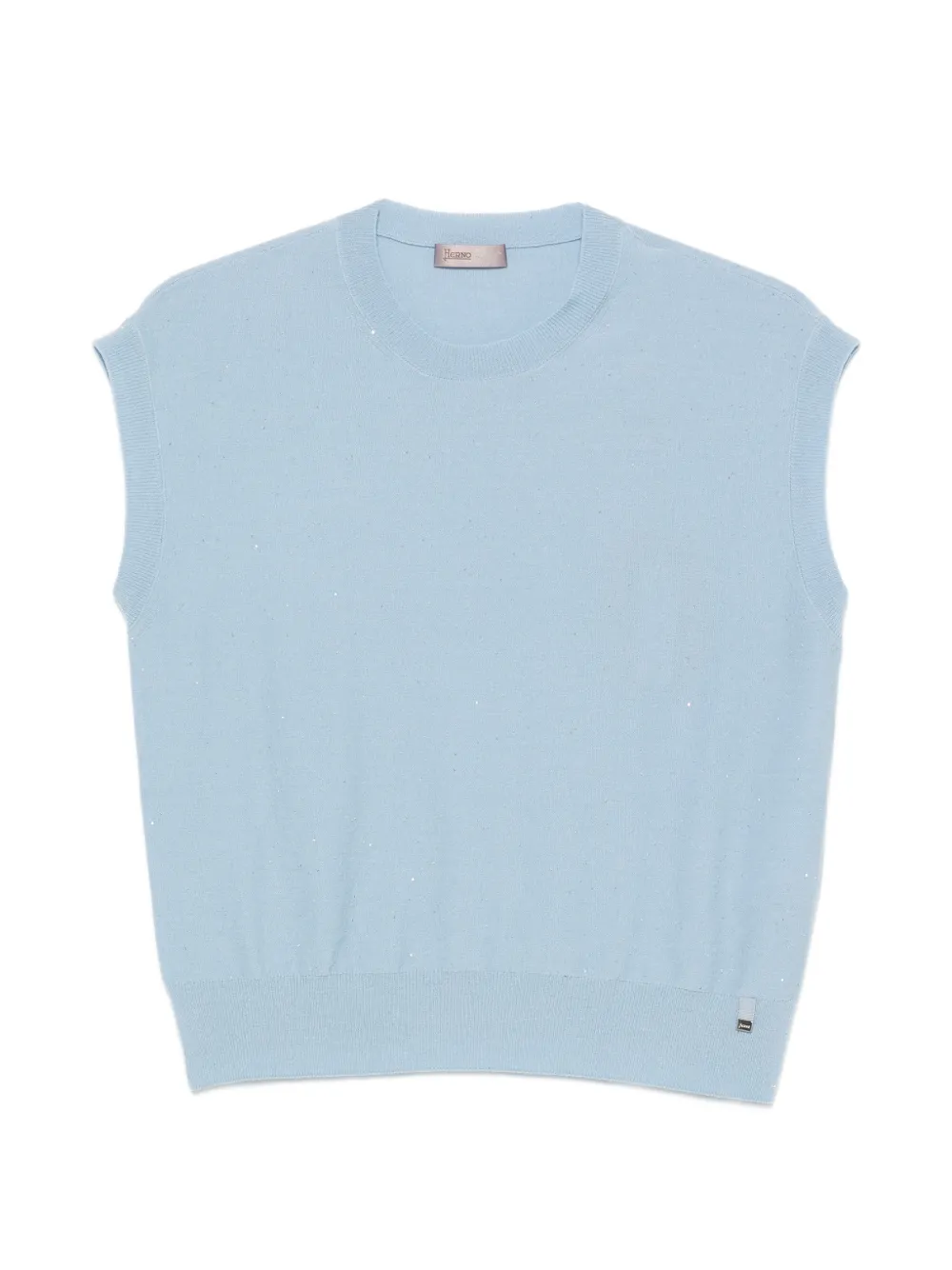 Herno sequin-embellished cap-sleeve vest - Blau