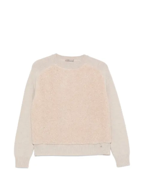 Herno bouclé-panel wool sweater