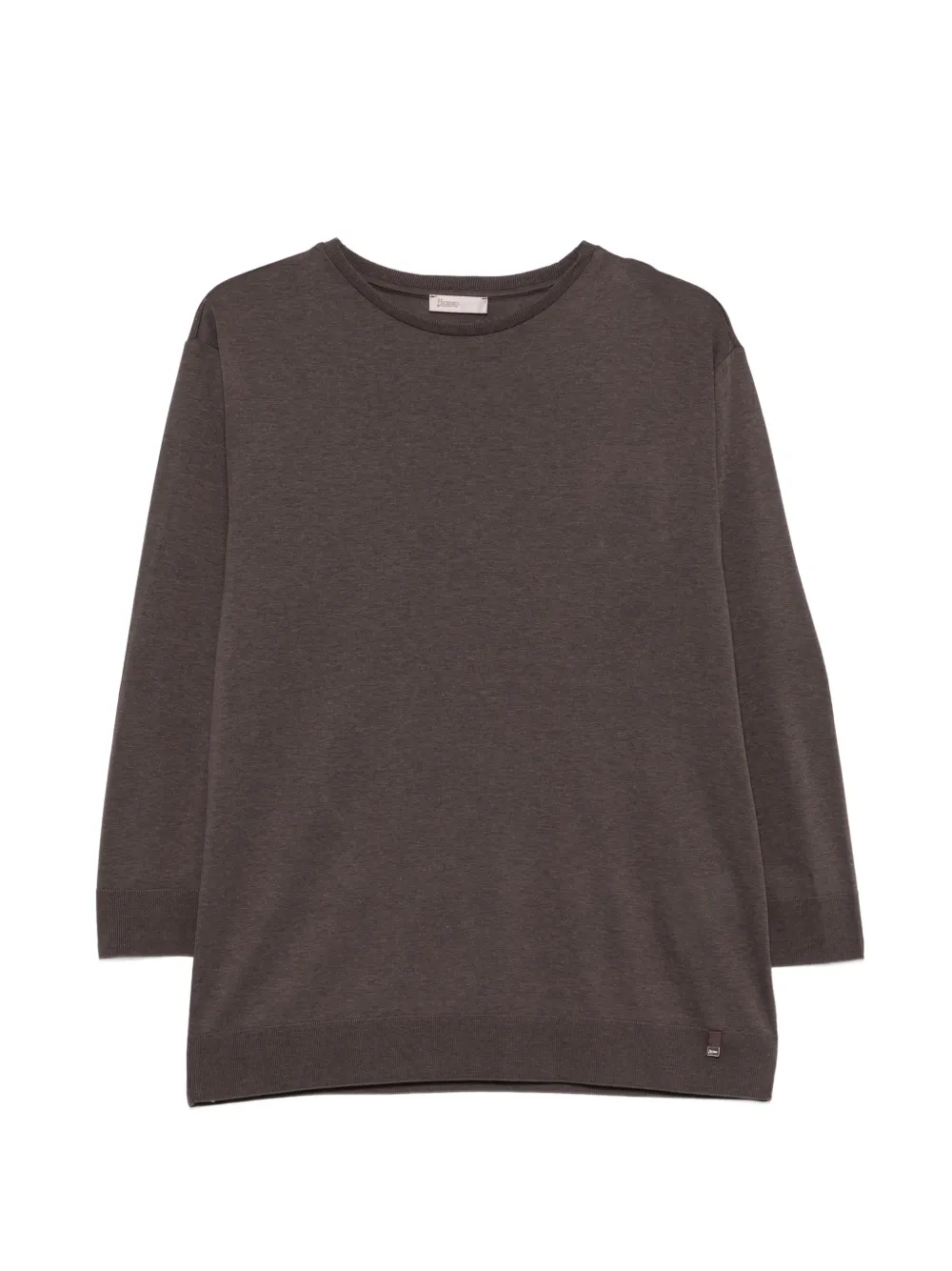 Herno crew-neck long-sleeve top - Braun