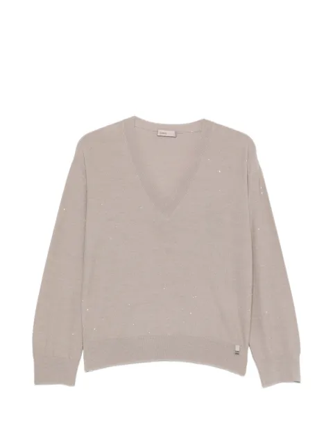 Herno sequin-embellished V-neck sweater