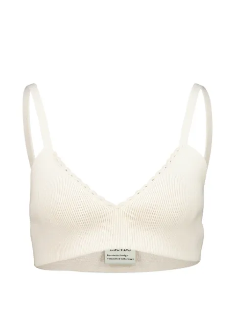 ESCVDO Cima scalloped ribbed-knit top
