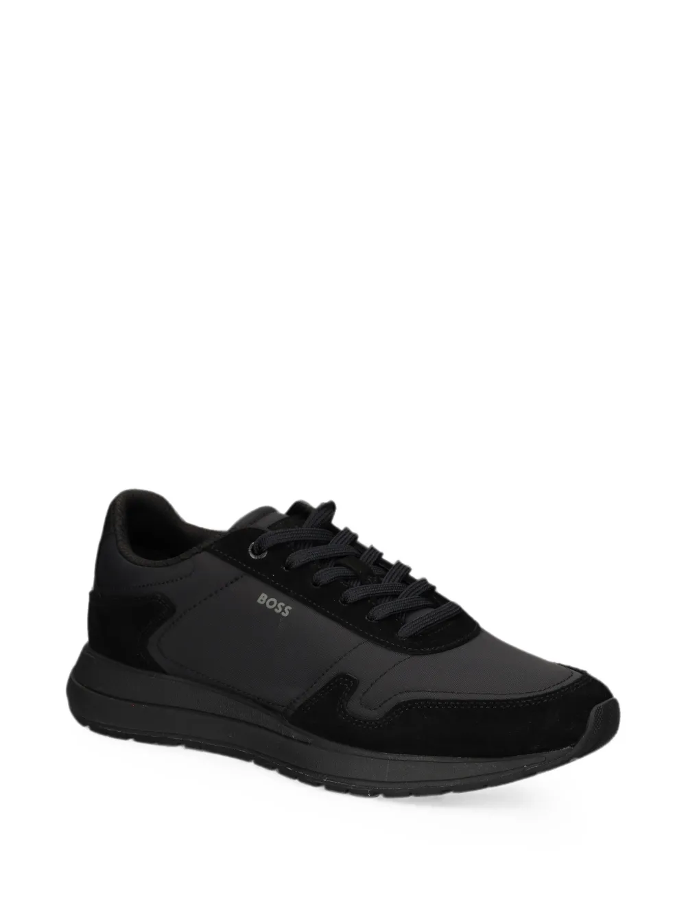 BOSS panelled lace-up sneakers Zwart
