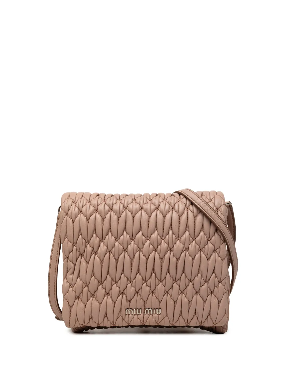 Miu Miu Pre-Owned 2010-2026 Satchel-Tasche aus Nappaleder mit Kristallen - Braun