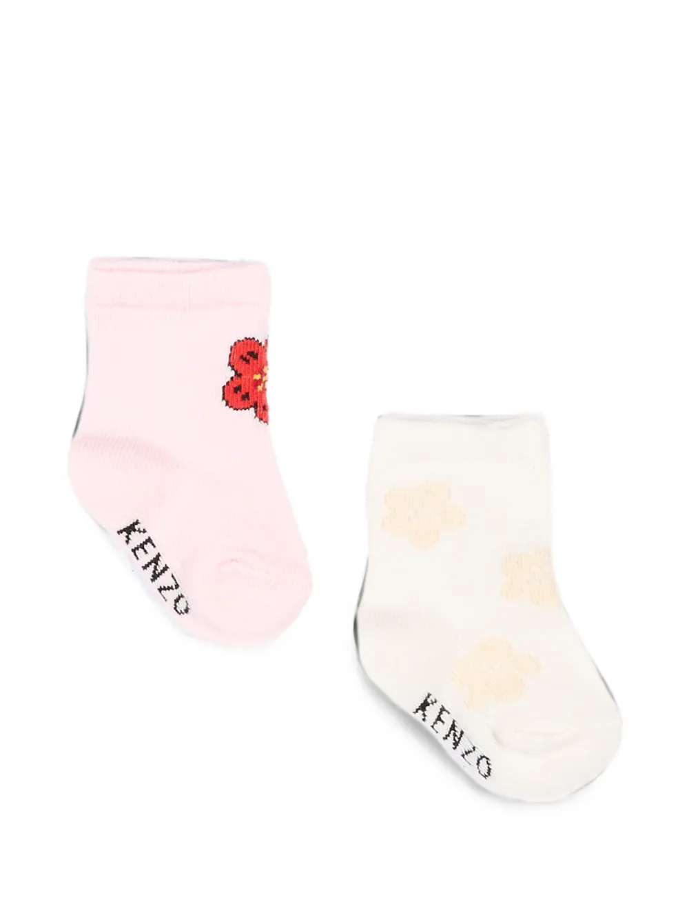 Kenzo Kids Boke Flower socks (pack-of-two) - Rosa