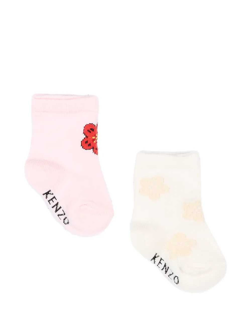 Kenzo Kids Boke Flower socks (pack-of-two) - Rosa