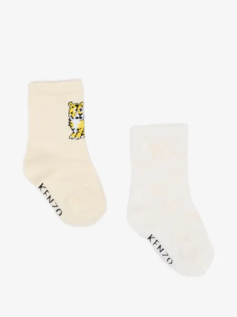 Kenzo Kids Tiger-motif socks (pack-of-two)