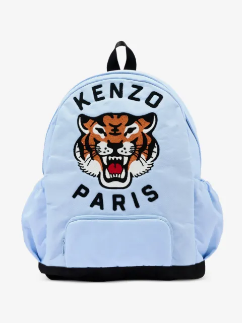 Kenzo Kids Tiger-motif embroidered backpack