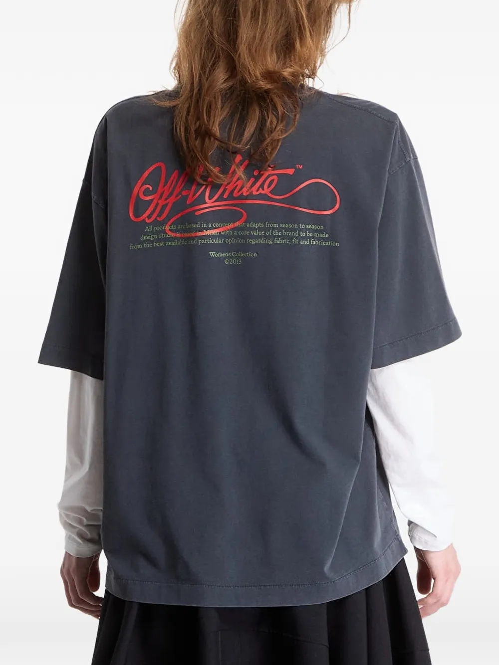 Off-White T-shirt met print Grijs