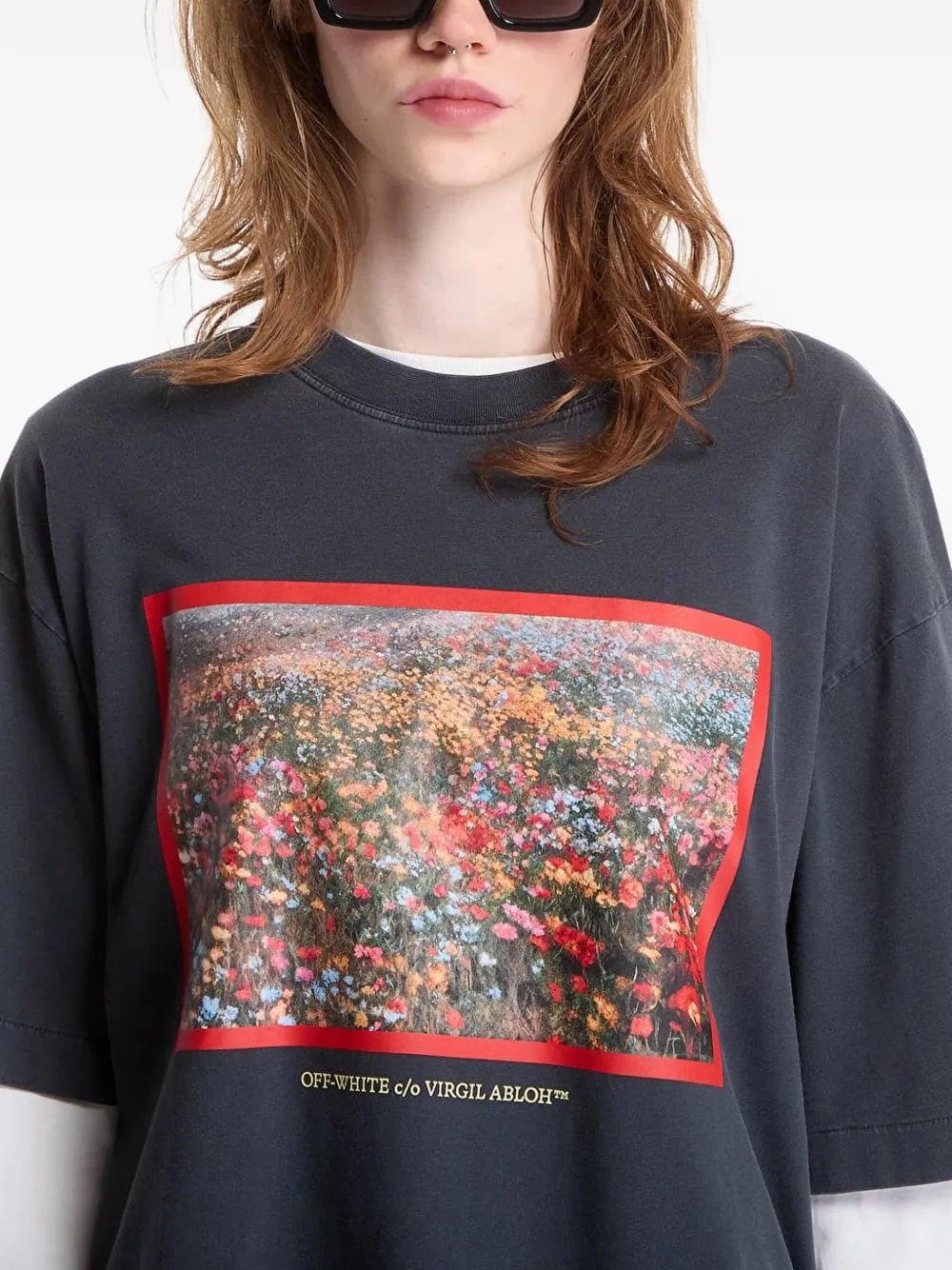 Off-White T-shirt met print Grijs