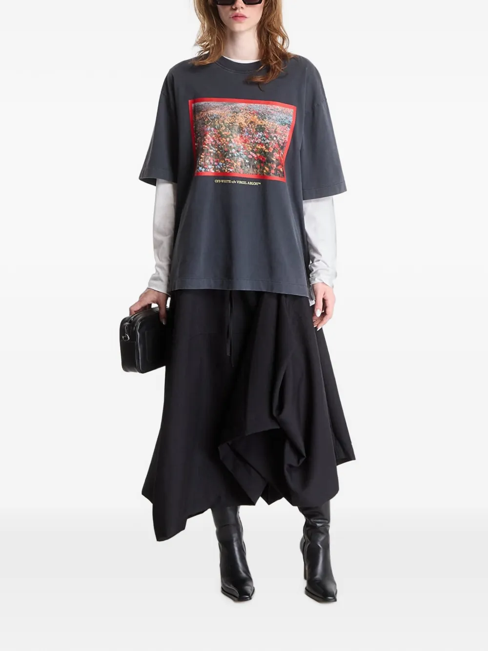 Off-White T-shirt met print Grijs