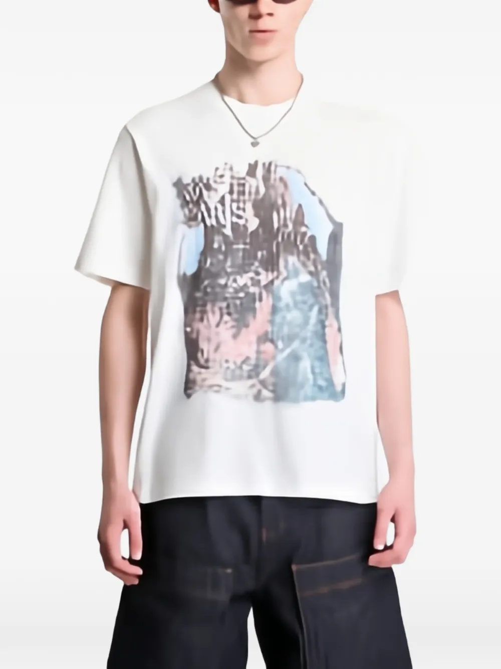WASTED graphic-print Helheim cotton T-shirt