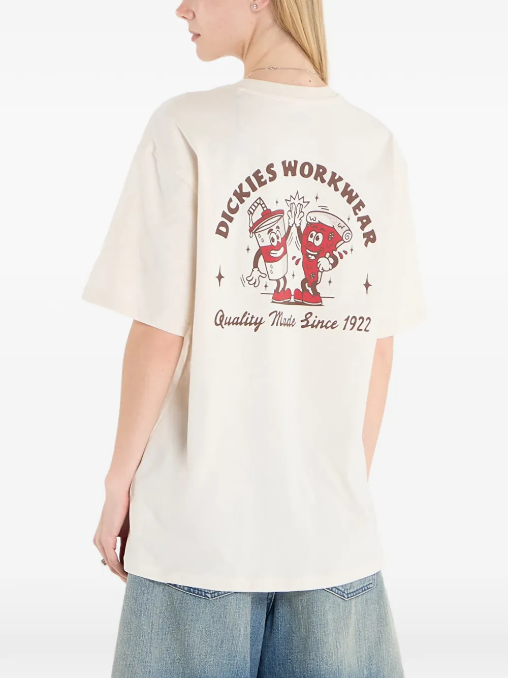 DICKIES T-shirt met print Beige