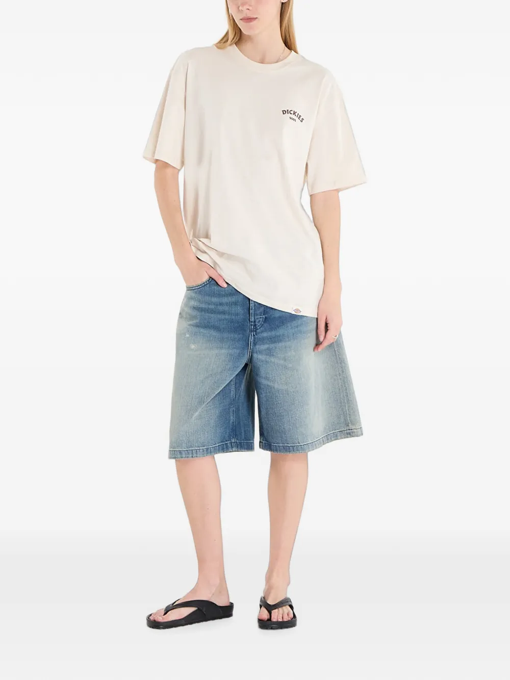 DICKIES T-shirt met print Beige