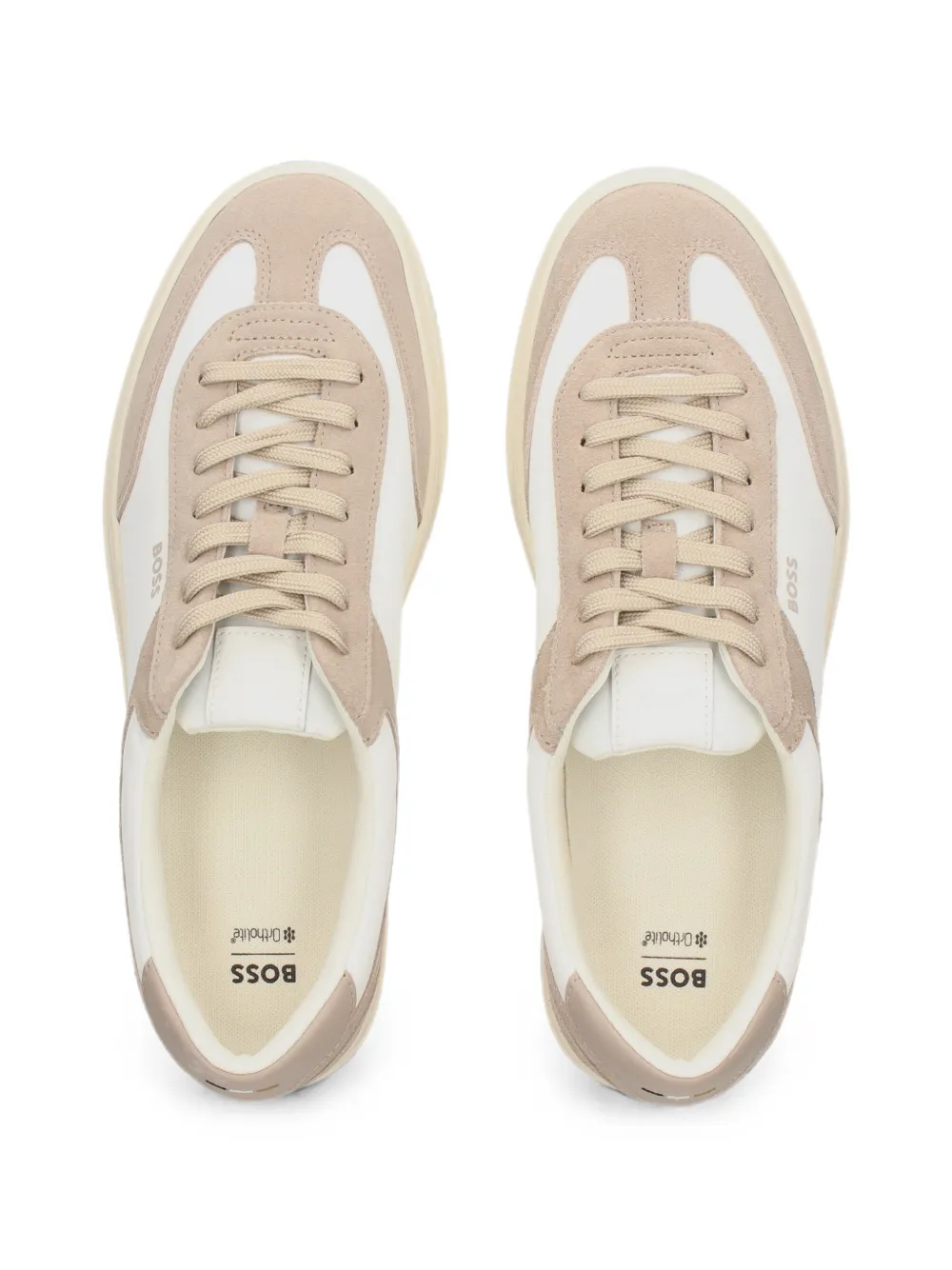 BOSS colour-block panelled sneakers Wit