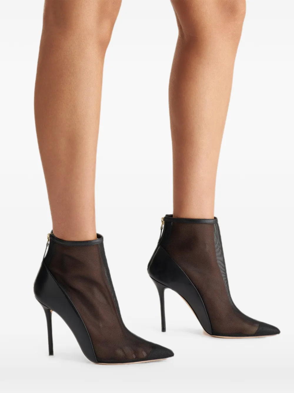 Malone Souliers mesh-panels ankle boots Zwart