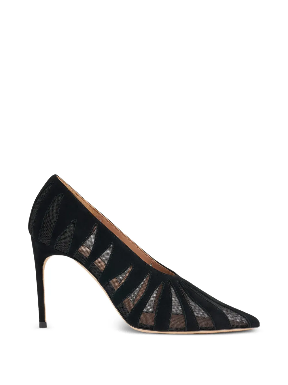 Malone Souliers Tippi panelled suede pumps Zwart