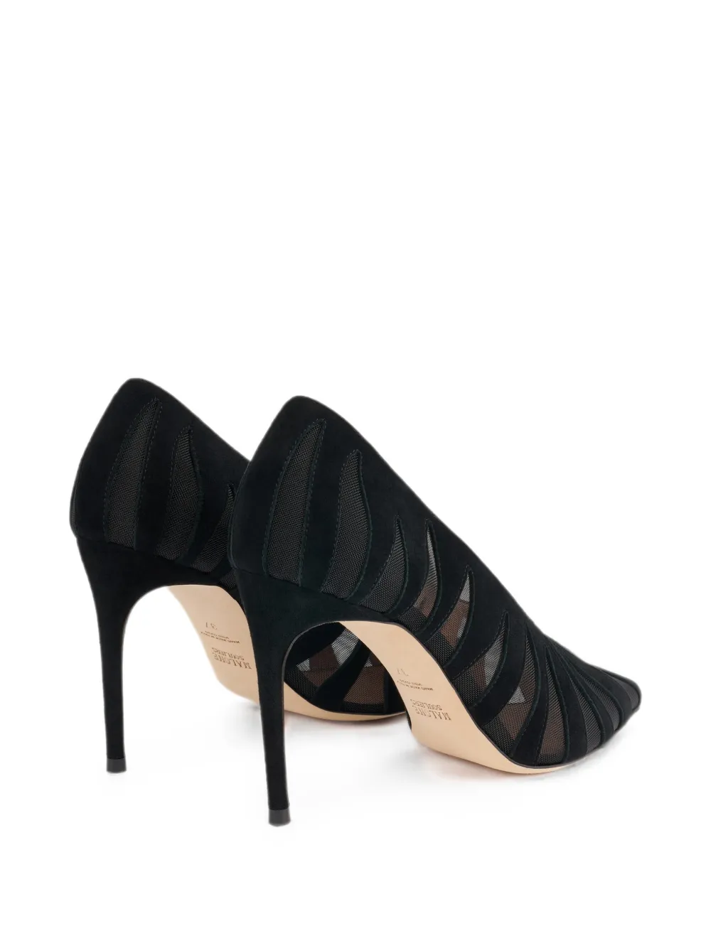 Malone Souliers Tippi panelled suede pumps Zwart