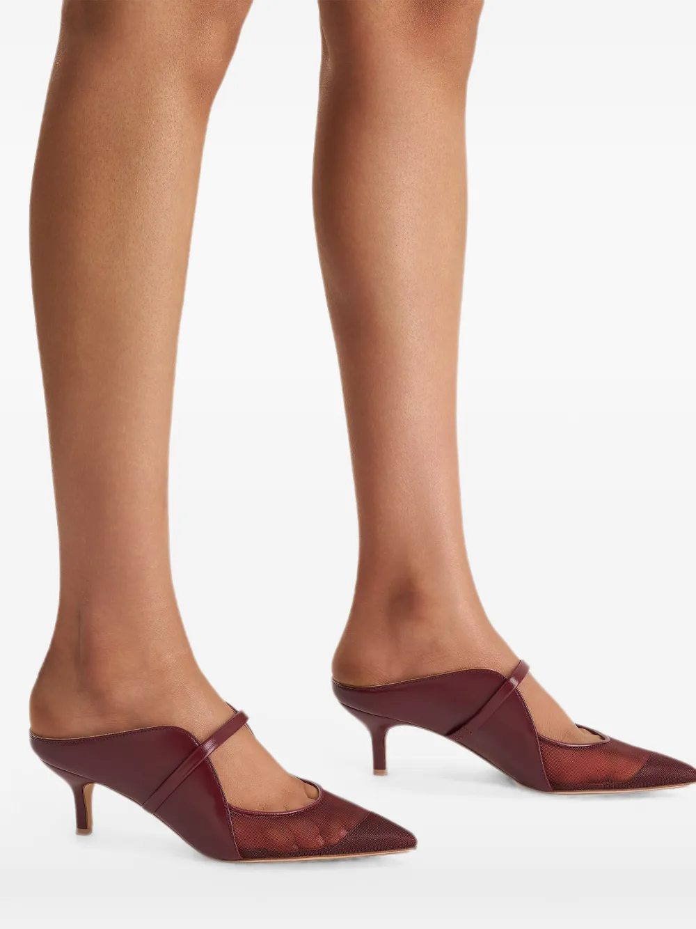 Malone Souliers Maureen Arc mesh-panelled mules Rood