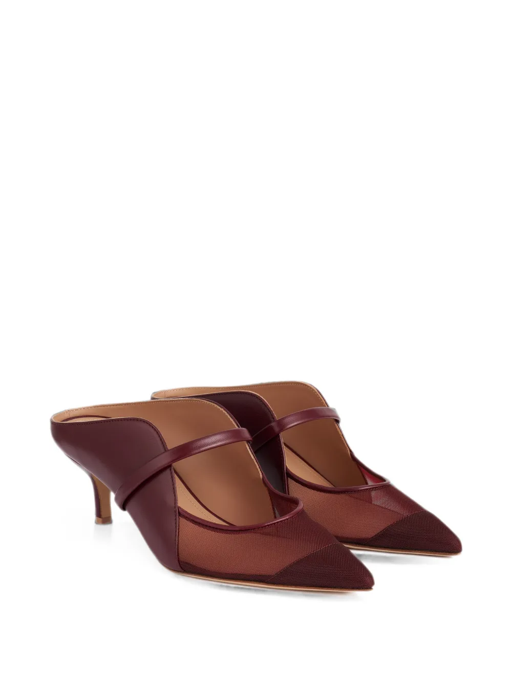 Malone Souliers Maureen Arc mesh-panelled mules Rood