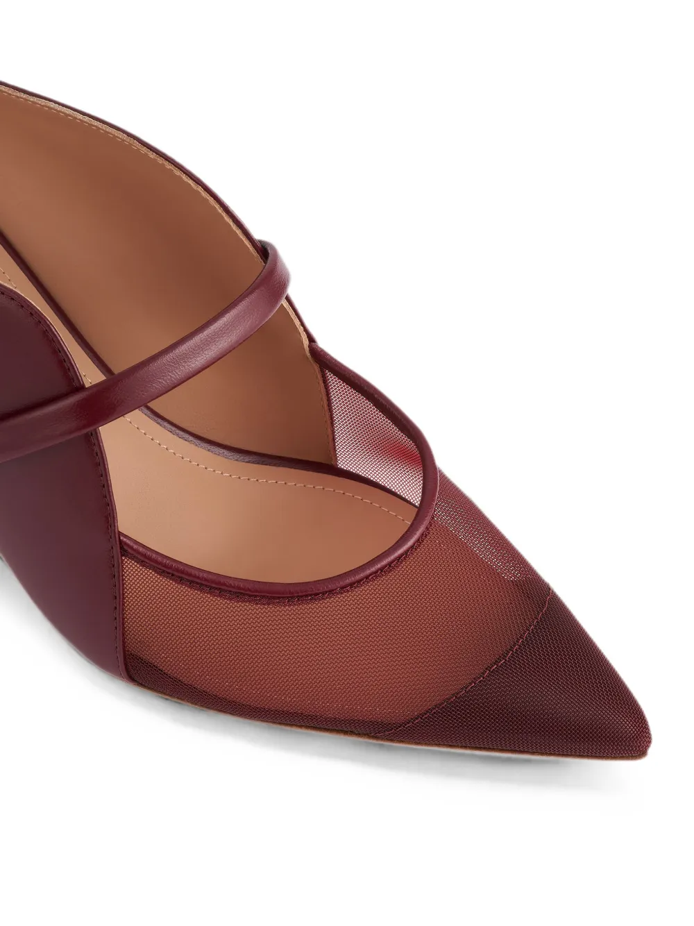 Malone Souliers Maureen Arc mesh-panelled mules Rood