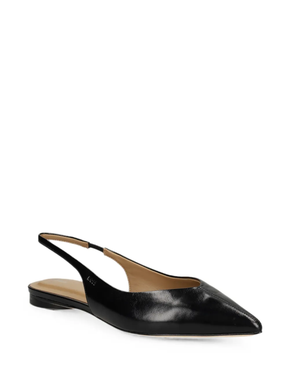 BOSS slingback leather pumps Zwart