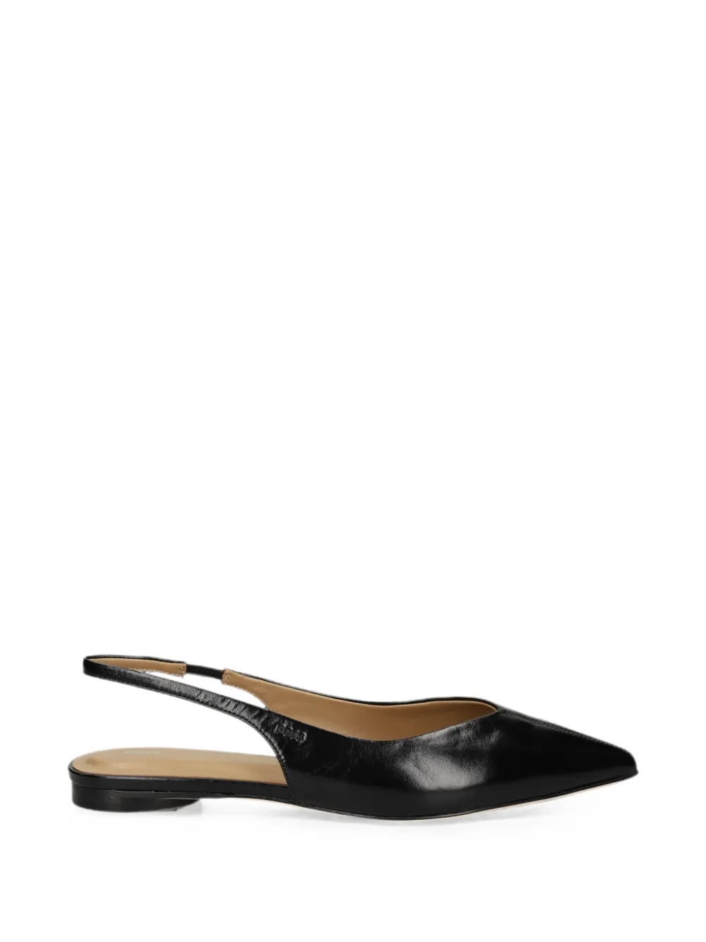 BOSS slingback leather pumps Zwart