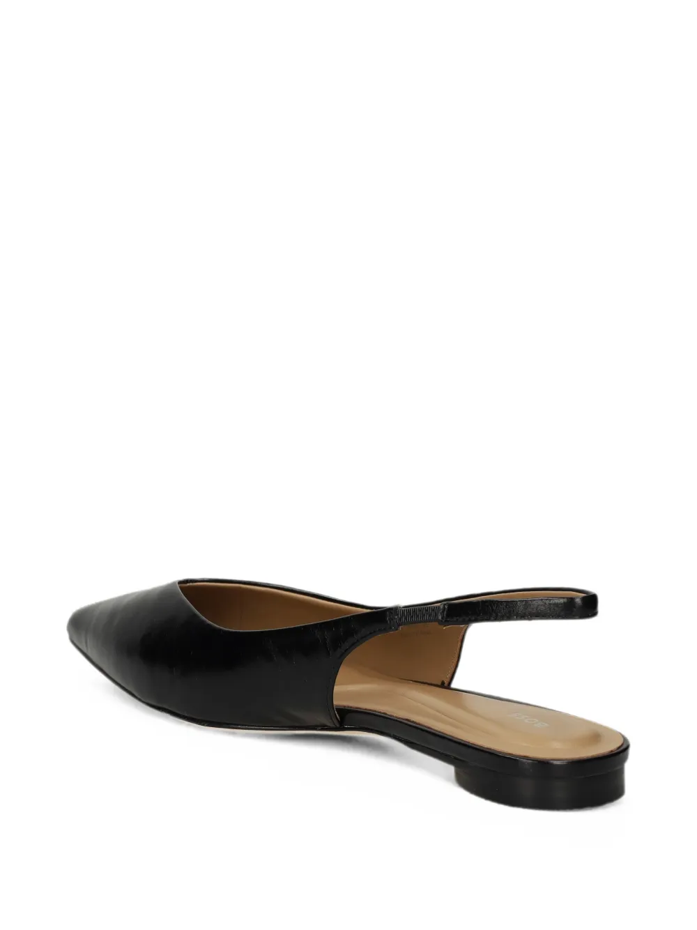 BOSS slingback leather pumps Zwart