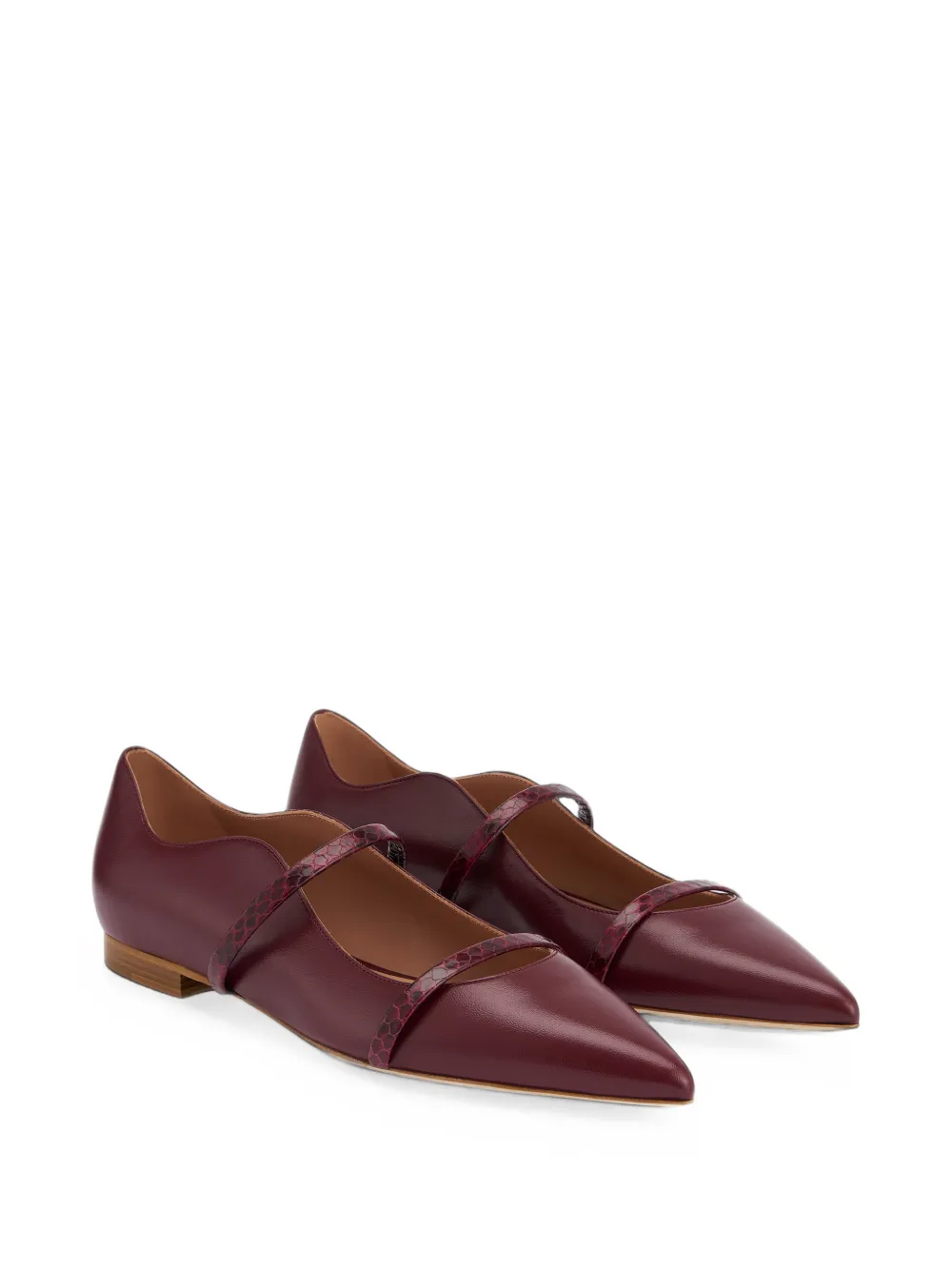 Malone Souliers Maureen leather ballet flats Rood