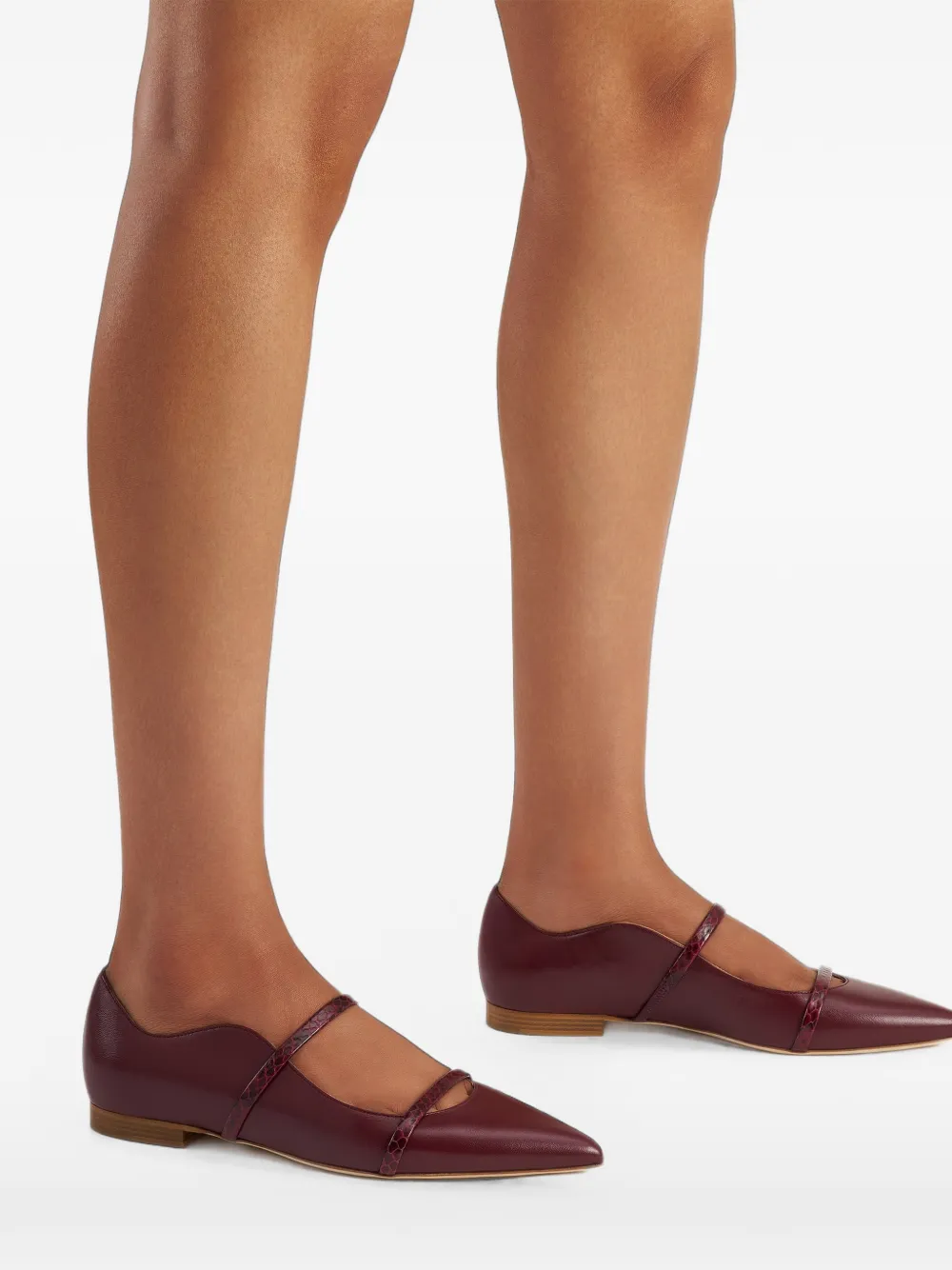 Malone Souliers Maureen leather ballet flats Rood