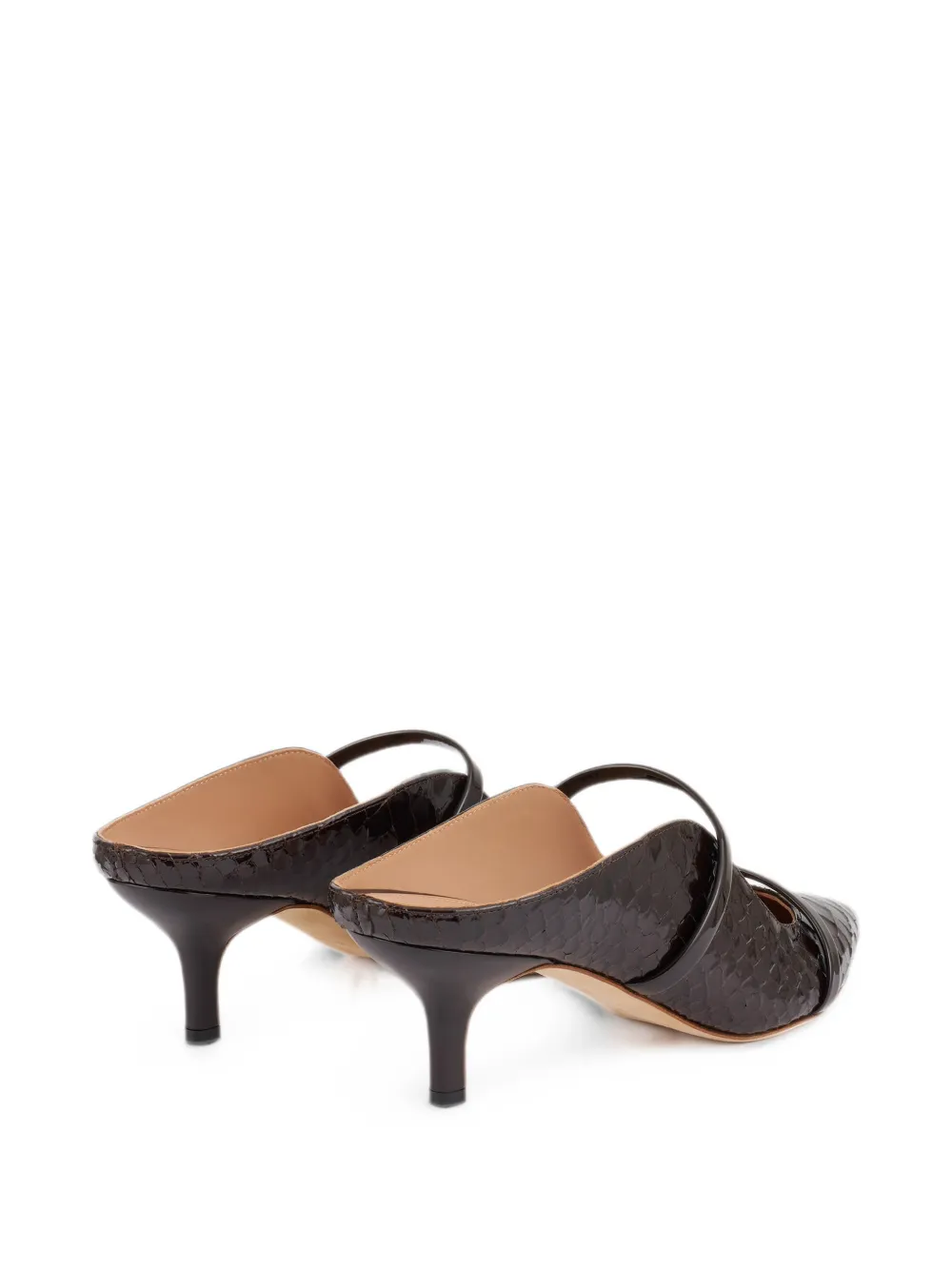 Malone Souliers Maureen embossed leather mules Bruin