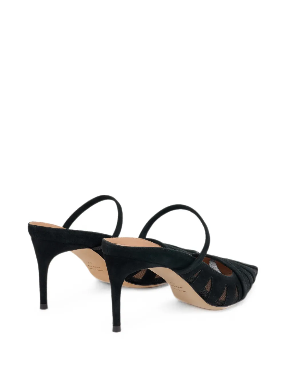 Malone Souliers Aurora mesh-panelled mules Zwart