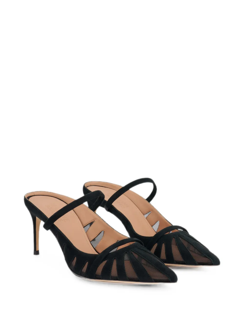 Malone Souliers Aurora mesh-panelled mules Zwart