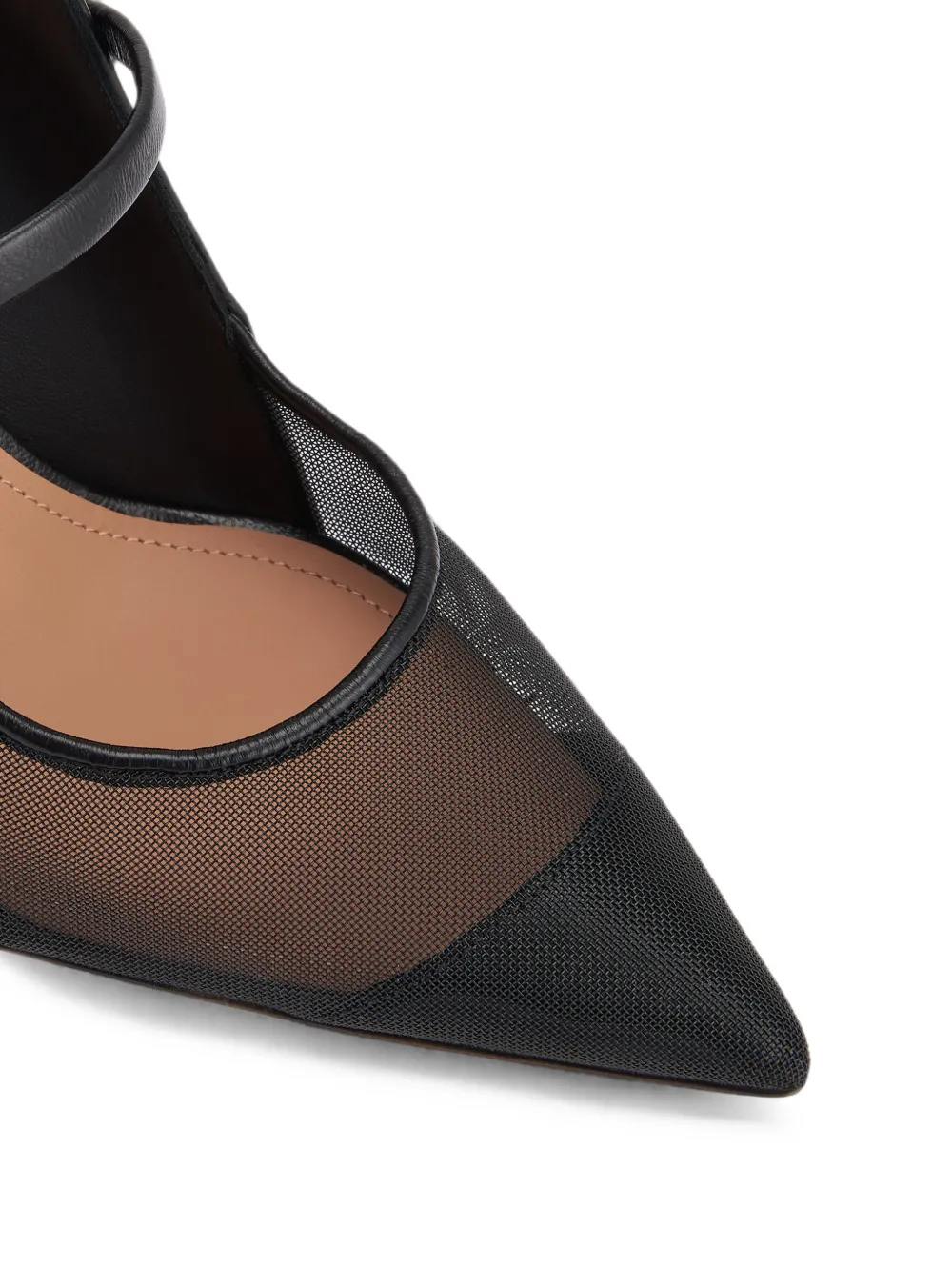 Malone Souliers Maureen Arc mesh-panel heeled mules Zwart
