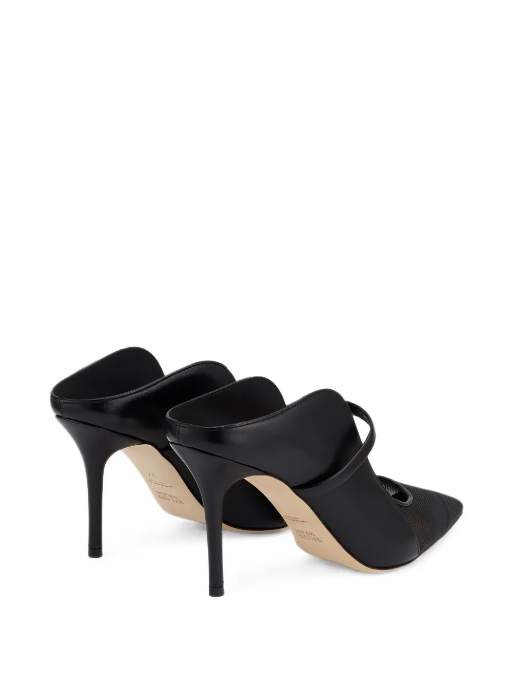 Malone Souliers Maureen Arc mesh-panel heeled mules Zwart