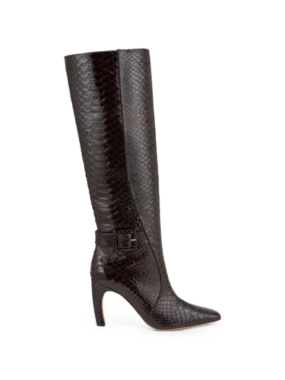 Malone Souliers Raven snake-effect leather boots Bruin