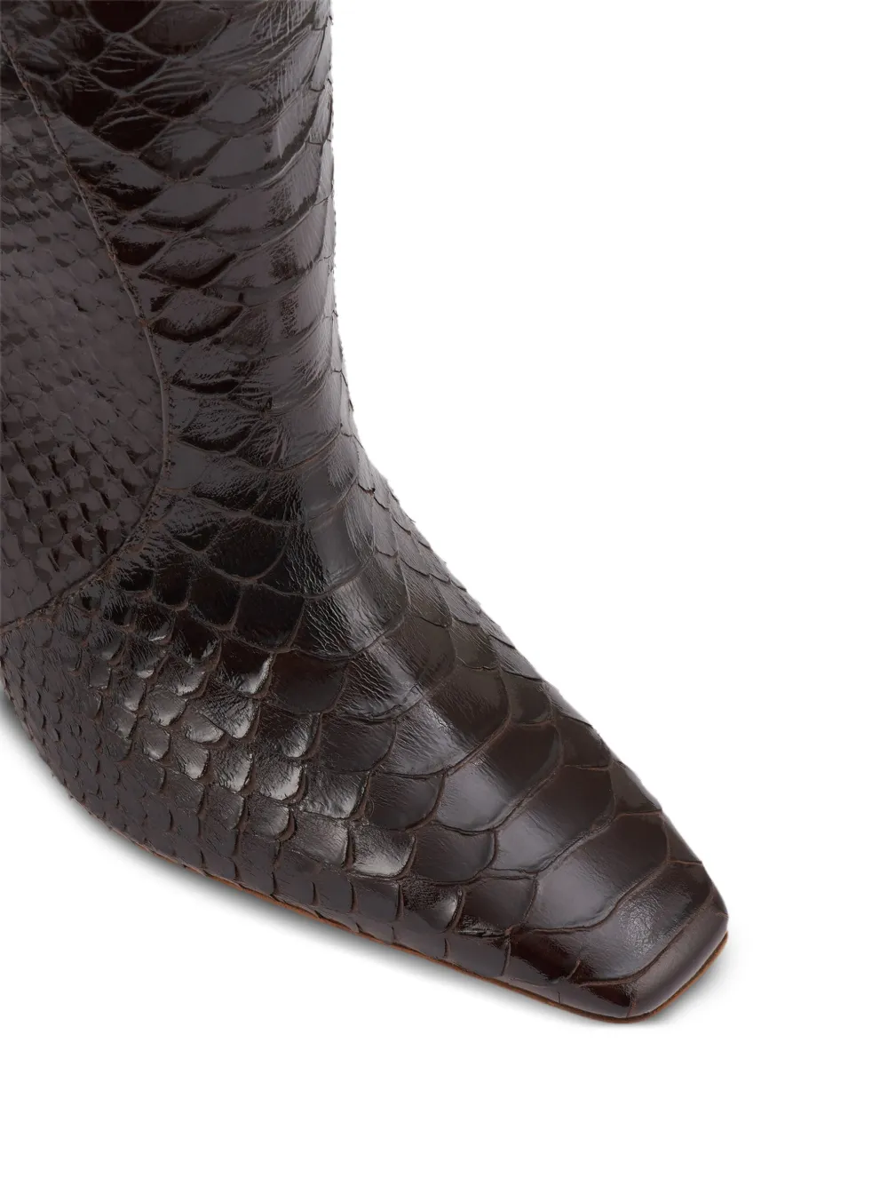 Malone Souliers Raven snake-effect leather boots Bruin