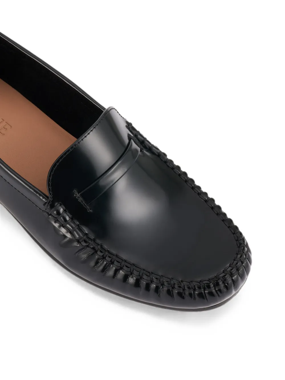 Malone Souliers whipstitch-trim loafers Zwart