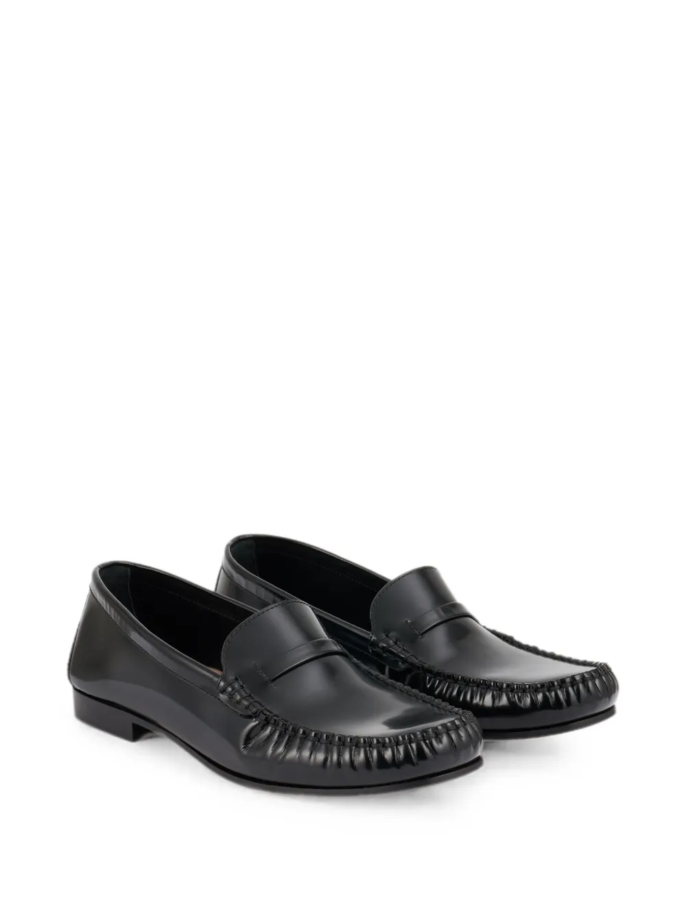 Malone Souliers whipstitch-trim loafers Zwart