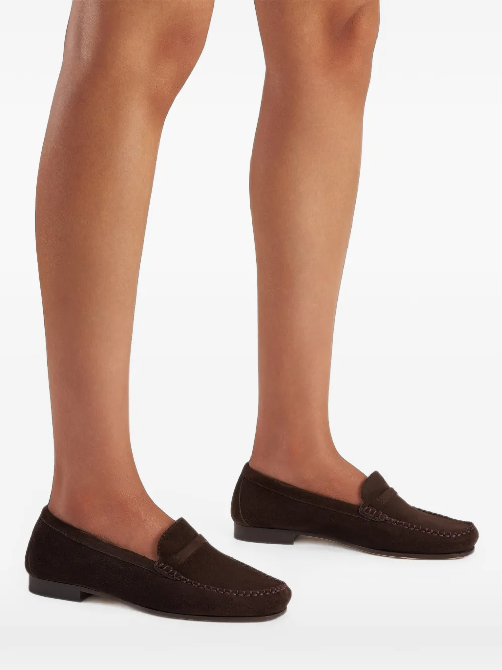 Malone Souliers Knightsbridge suede loafers Bruin