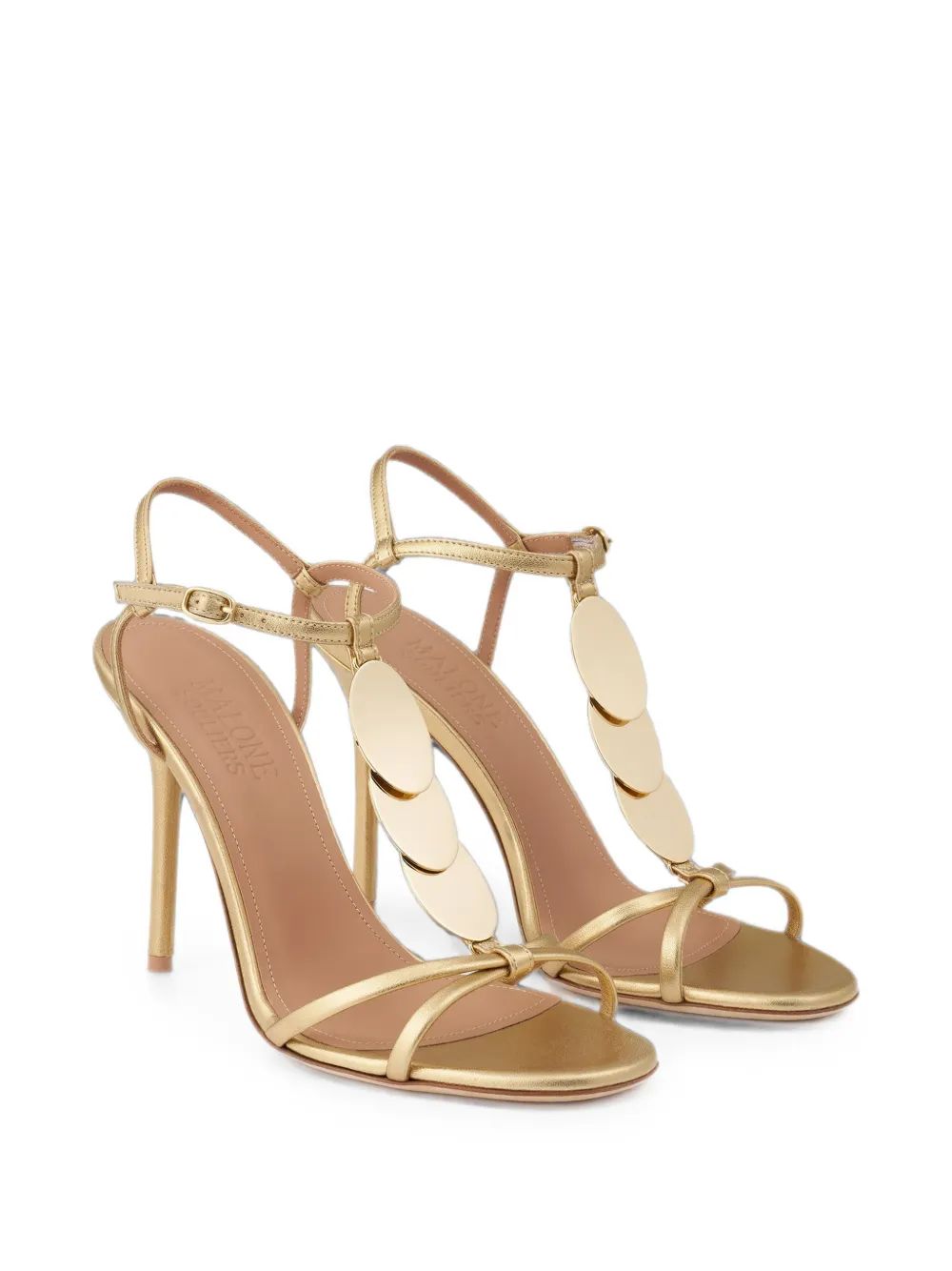Malone Souliers Kali metallic T-bar sandals Goud