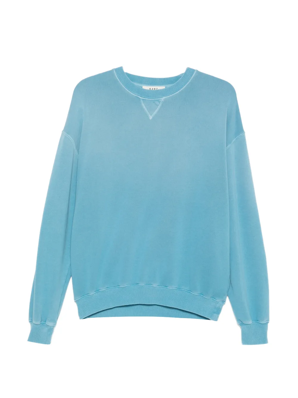 6397 Sweatshirt mit ausgewaschenem Effekt - Blau