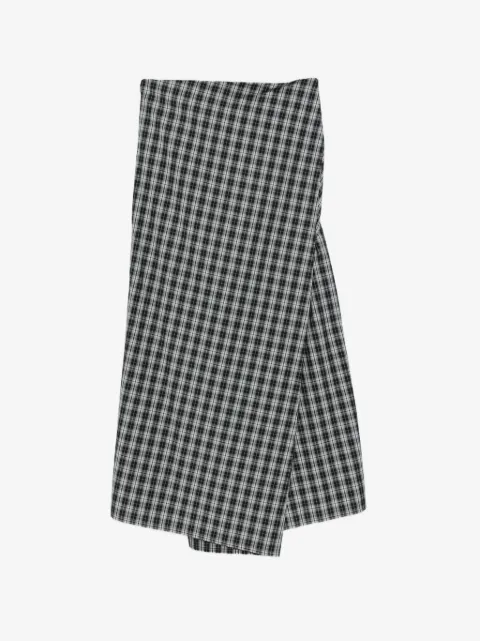 6397 check-pattern asymmetric wrap skirt